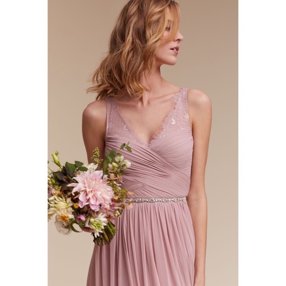 Anthropologie x BHLDN Moyna Frostlight Grosgrain Crysta Belt Sash $150 - Picture 4 of 7